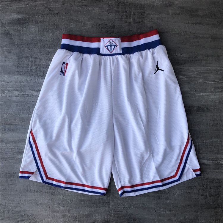 Men NBA 2019 all star White Shorts 0416->more jerseys->NBA Jersey